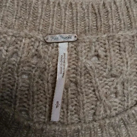 ✨ Free People Brown Soft Open Knit Wool Blend Sweater - Picture 5 of 6